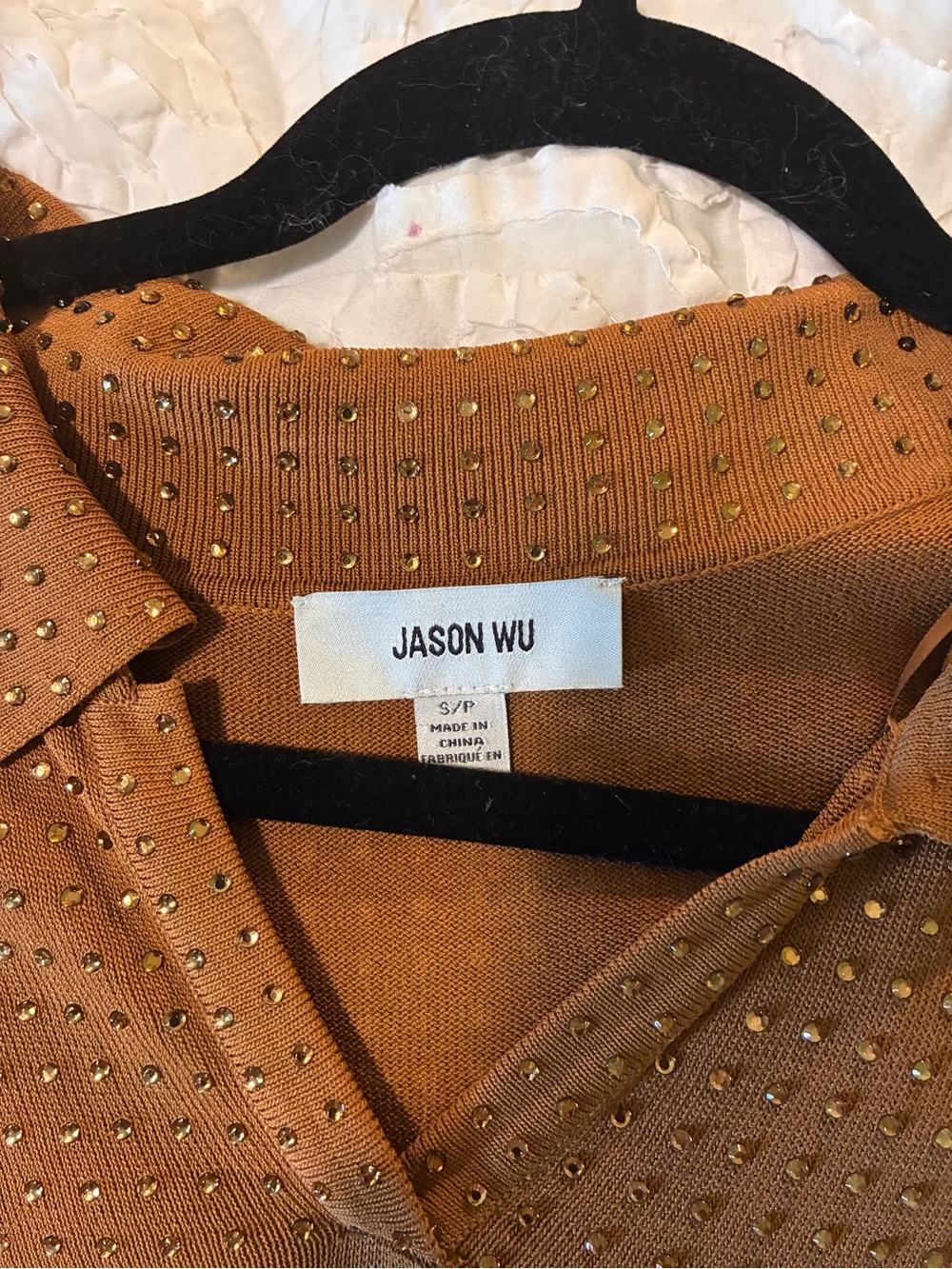 Jason Wu Gold Studded Blouse.